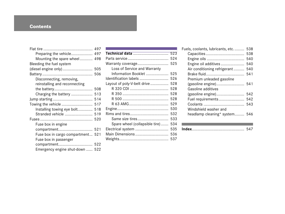 Mercedes-Benz R-Class 2007 Owners Manual User Manual | Page 9 / 570