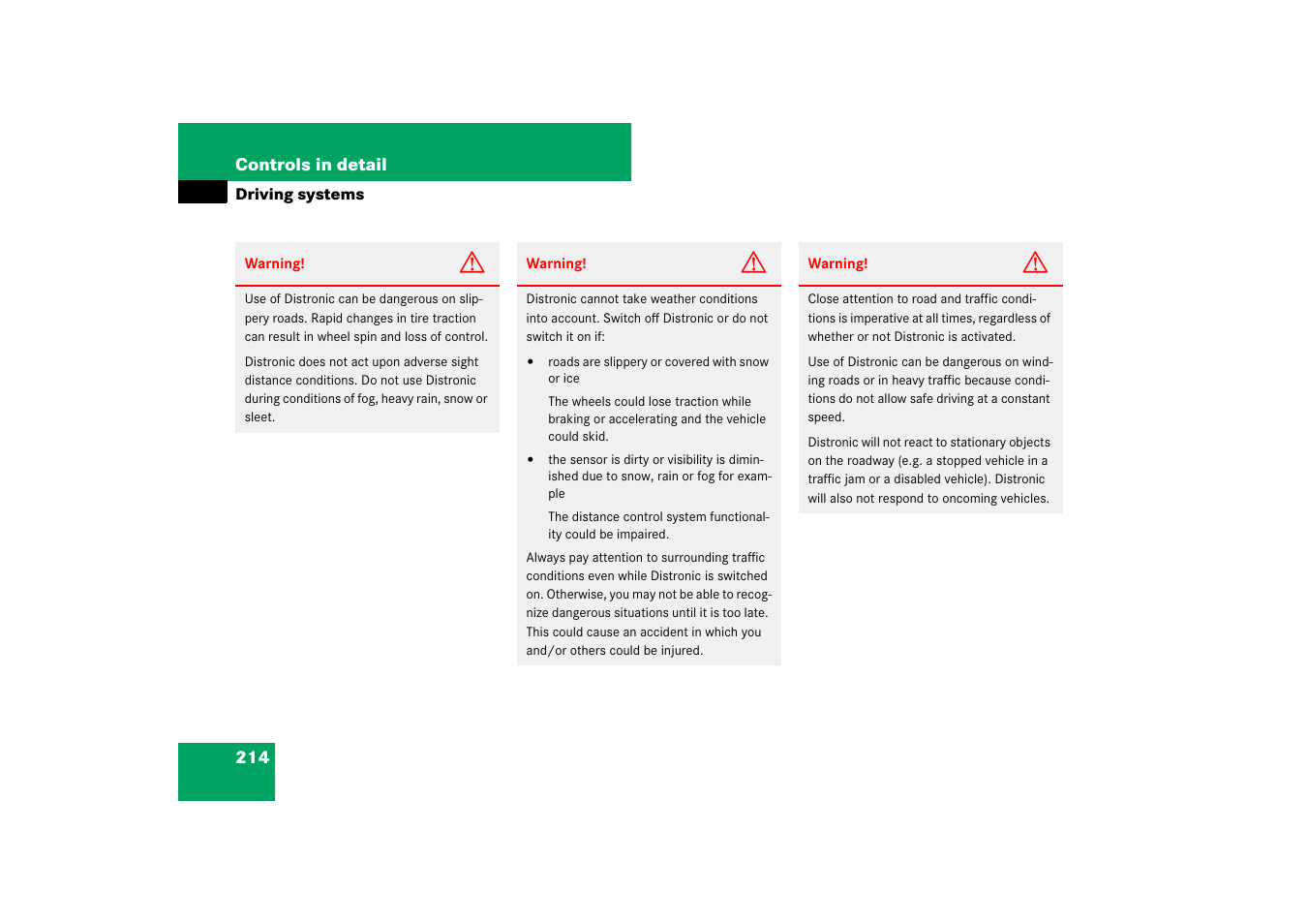 Mercedes-Benz SL-Class 2007 Owners Manual User Manual | Page 215 / 473