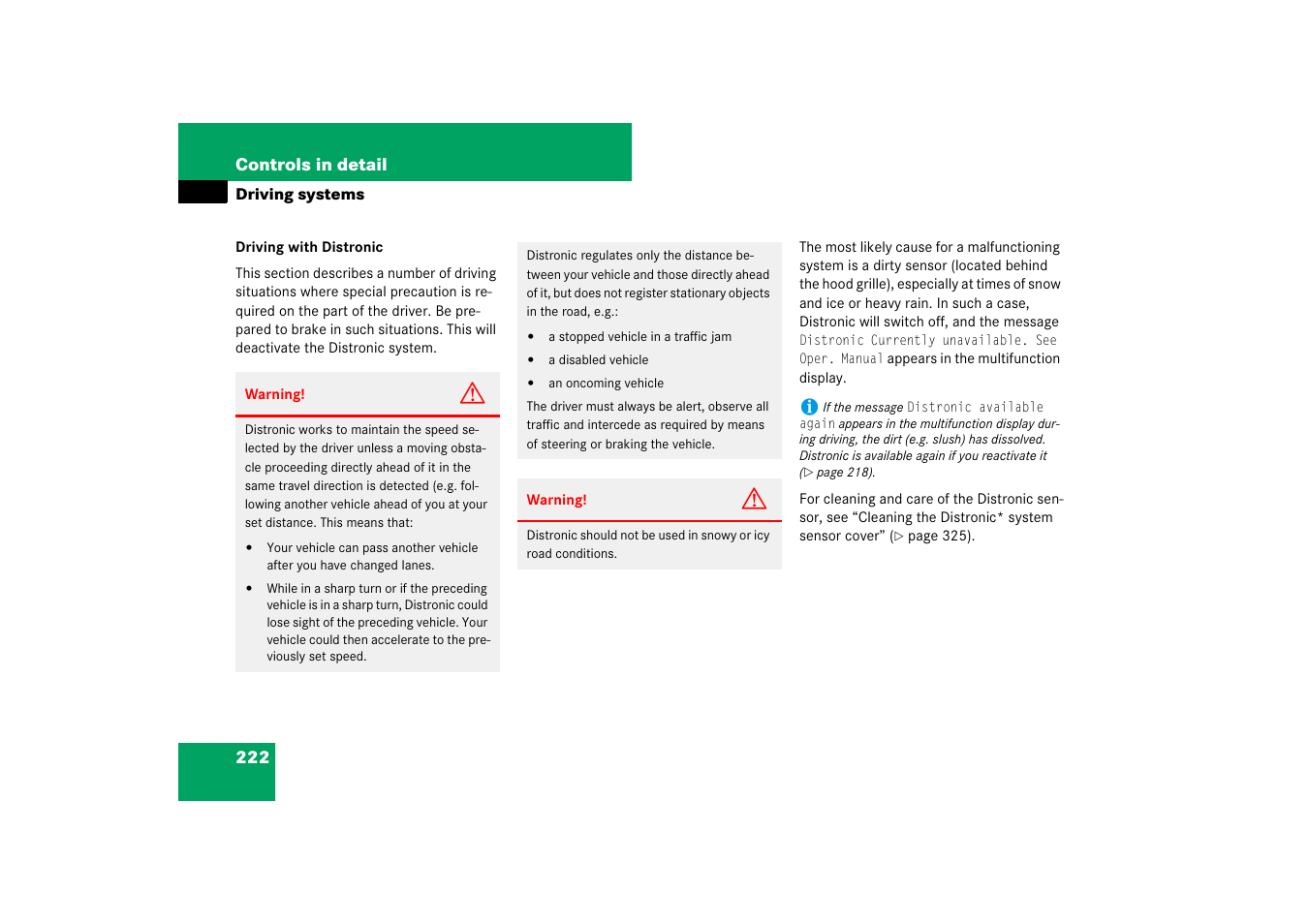 Mercedes-Benz SL-Class 2007 Owners Manual User Manual | Page 223 / 473