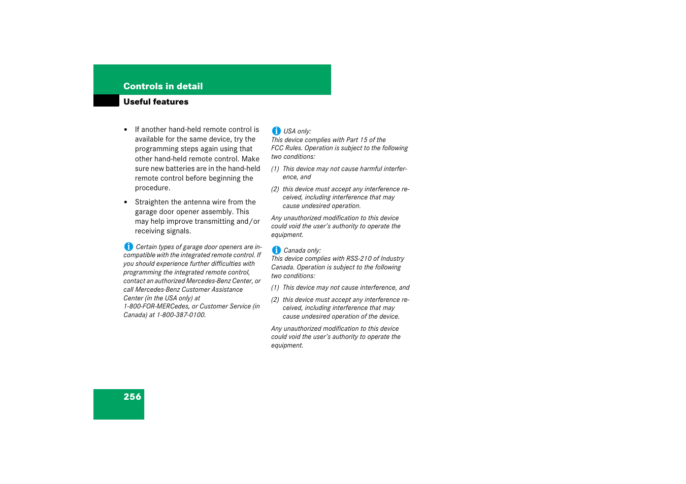 Mercedes-Benz SL-Class 2007 Owners Manual User Manual | Page 257 / 473