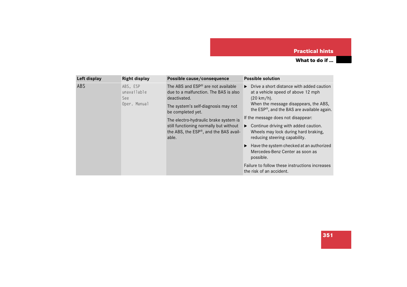 Mercedes-Benz SL-Class 2007 Owners Manual User Manual | Page 352 / 473