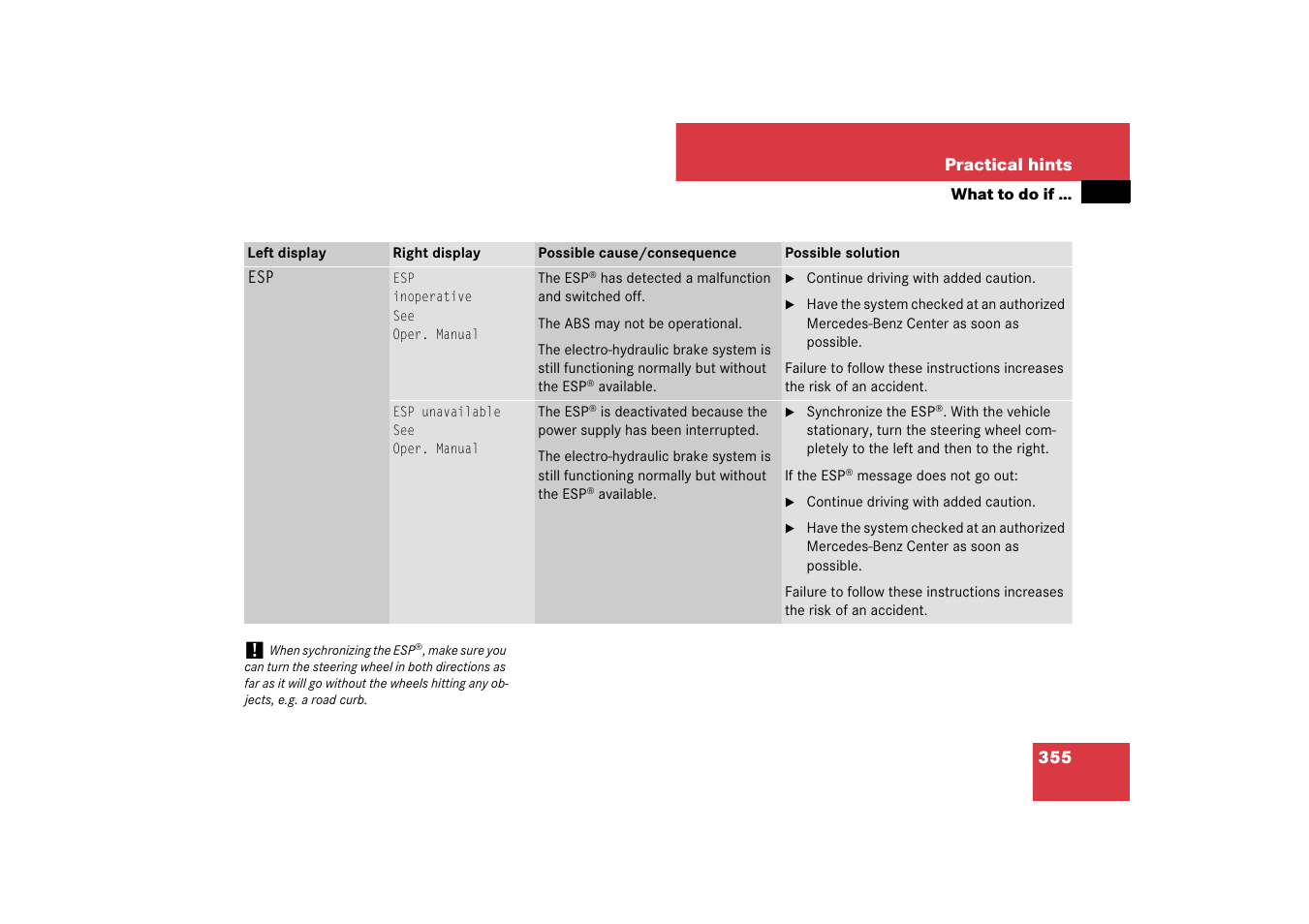 Mercedes-Benz SL-Class 2007 Owners Manual User Manual | Page 356 / 473