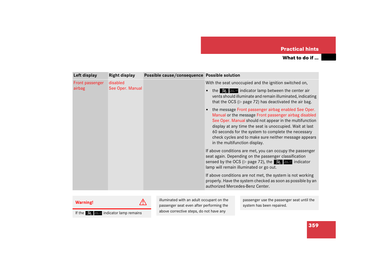Mercedes-Benz SL-Class 2007 Owners Manual User Manual | Page 360 / 473