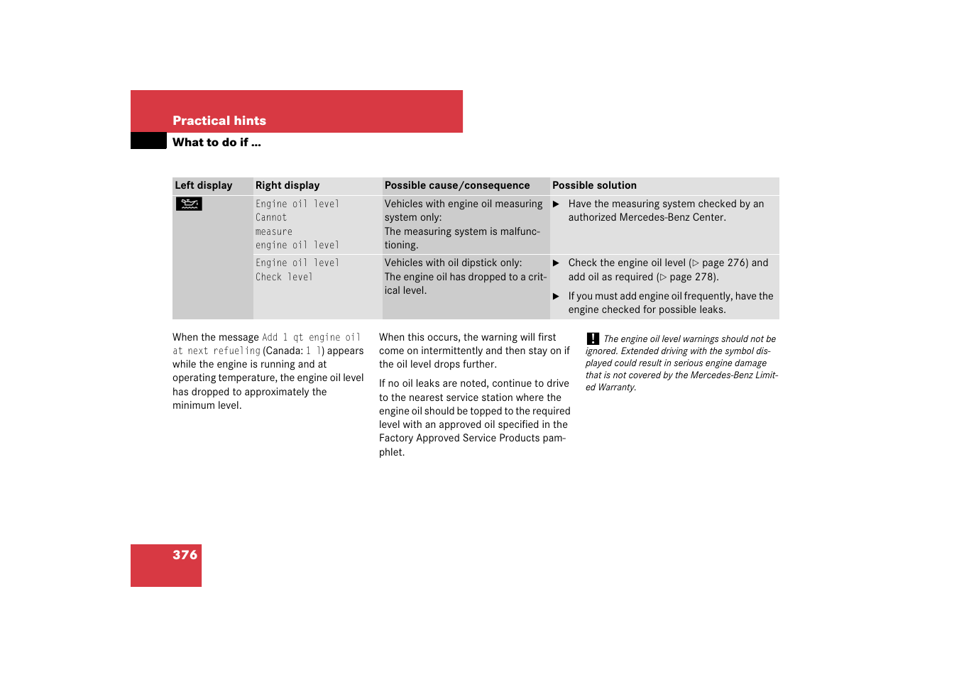 Mercedes-Benz SL-Class 2007 Owners Manual User Manual | Page 377 / 473