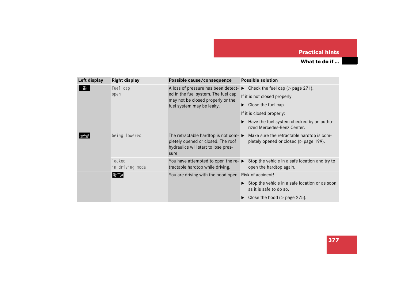 Mercedes-Benz SL-Class 2007 Owners Manual User Manual | Page 378 / 473