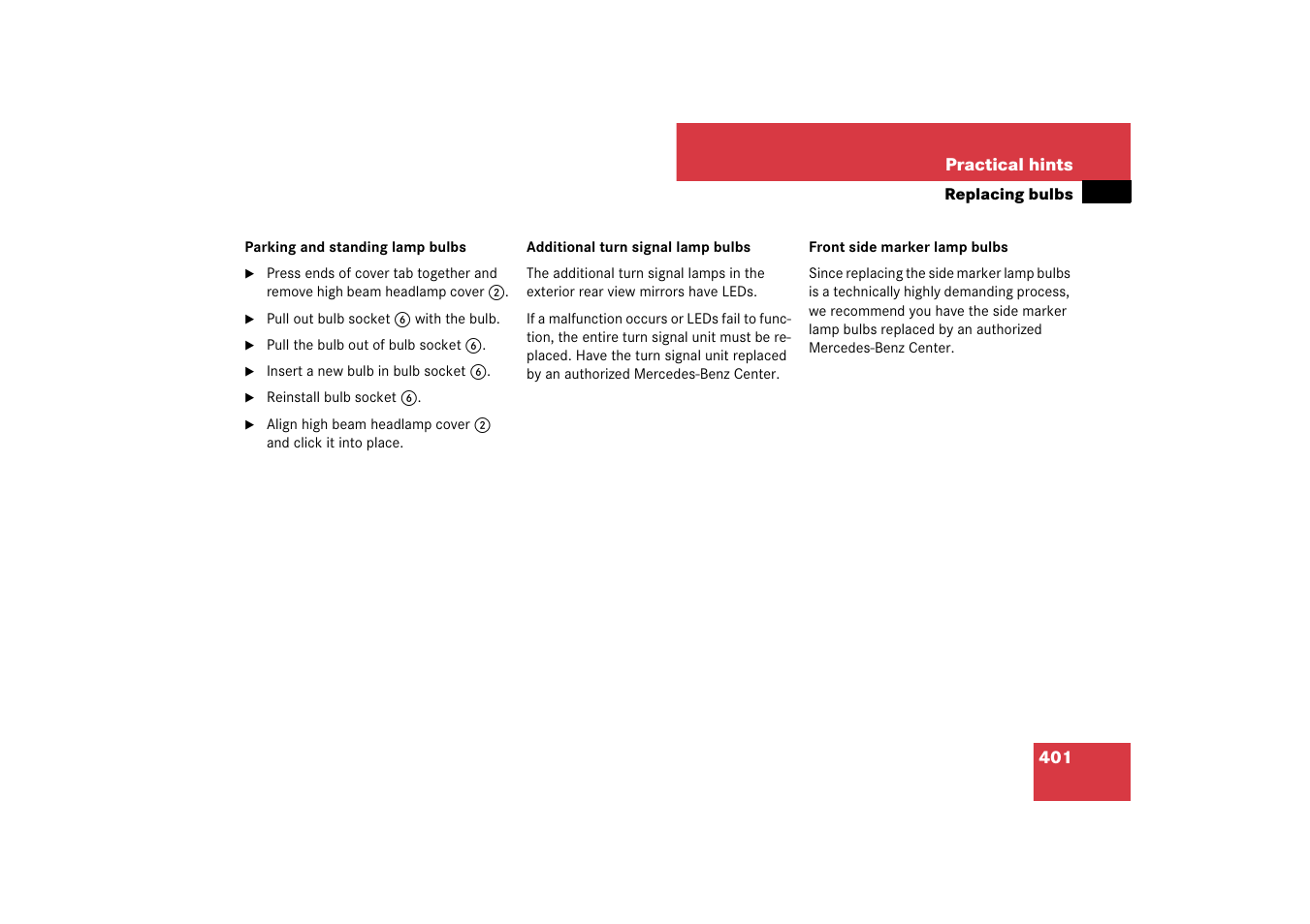 Mercedes-Benz SL-Class 2007 Owners Manual User Manual | Page 402 / 473