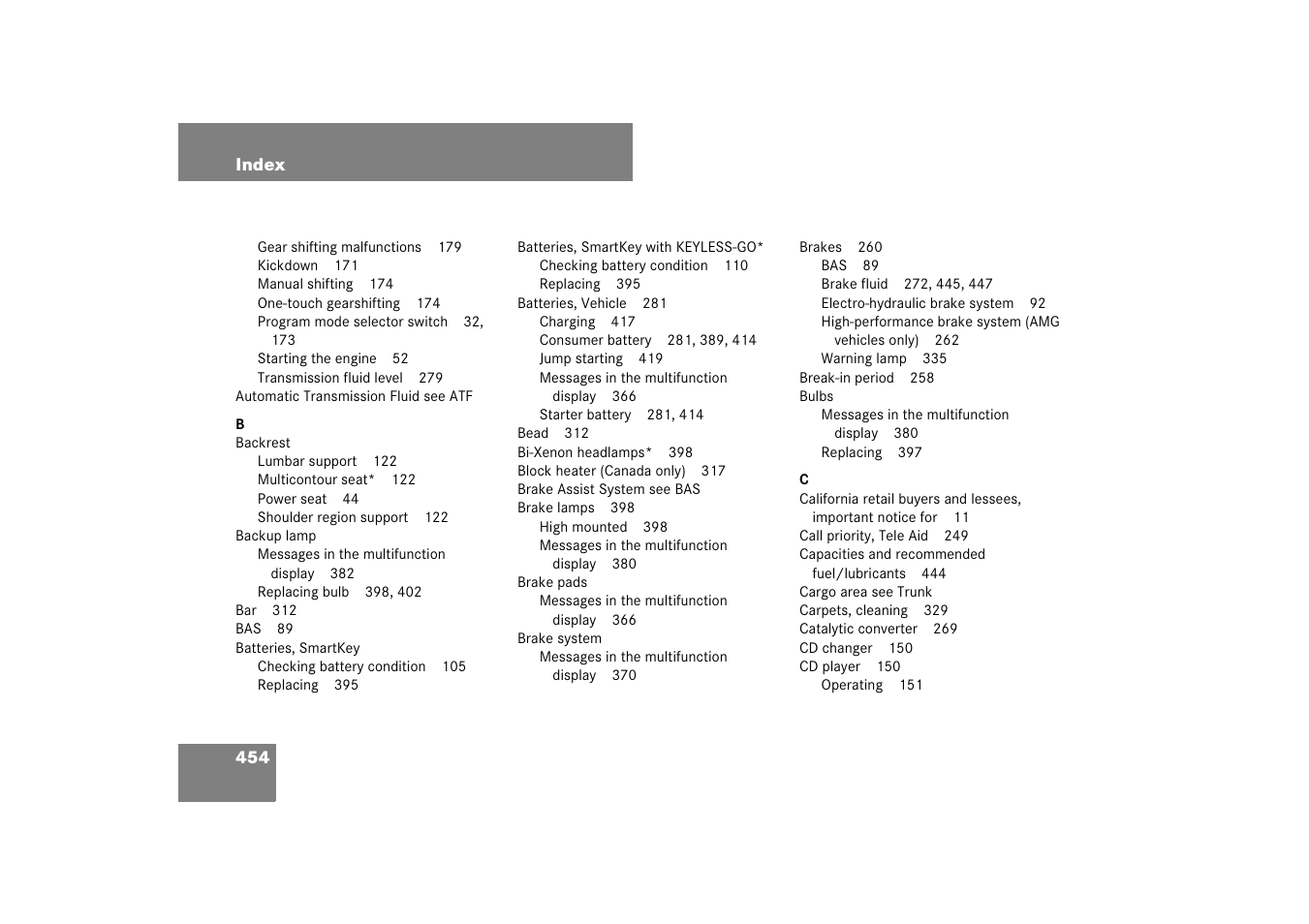 Mercedes-Benz SL-Class 2007 Owners Manual User Manual | Page 455 / 473