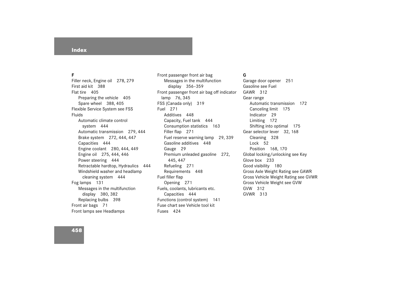 Mercedes-Benz SL-Class 2007 Owners Manual User Manual | Page 459 / 473