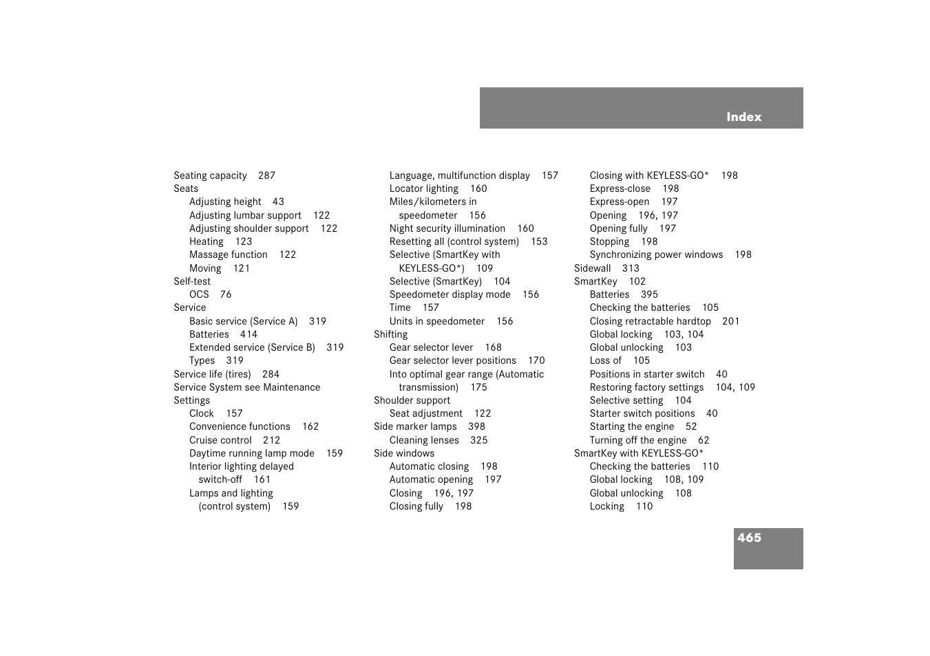 Mercedes-Benz SL-Class 2007 Owners Manual User Manual | Page 466 / 473