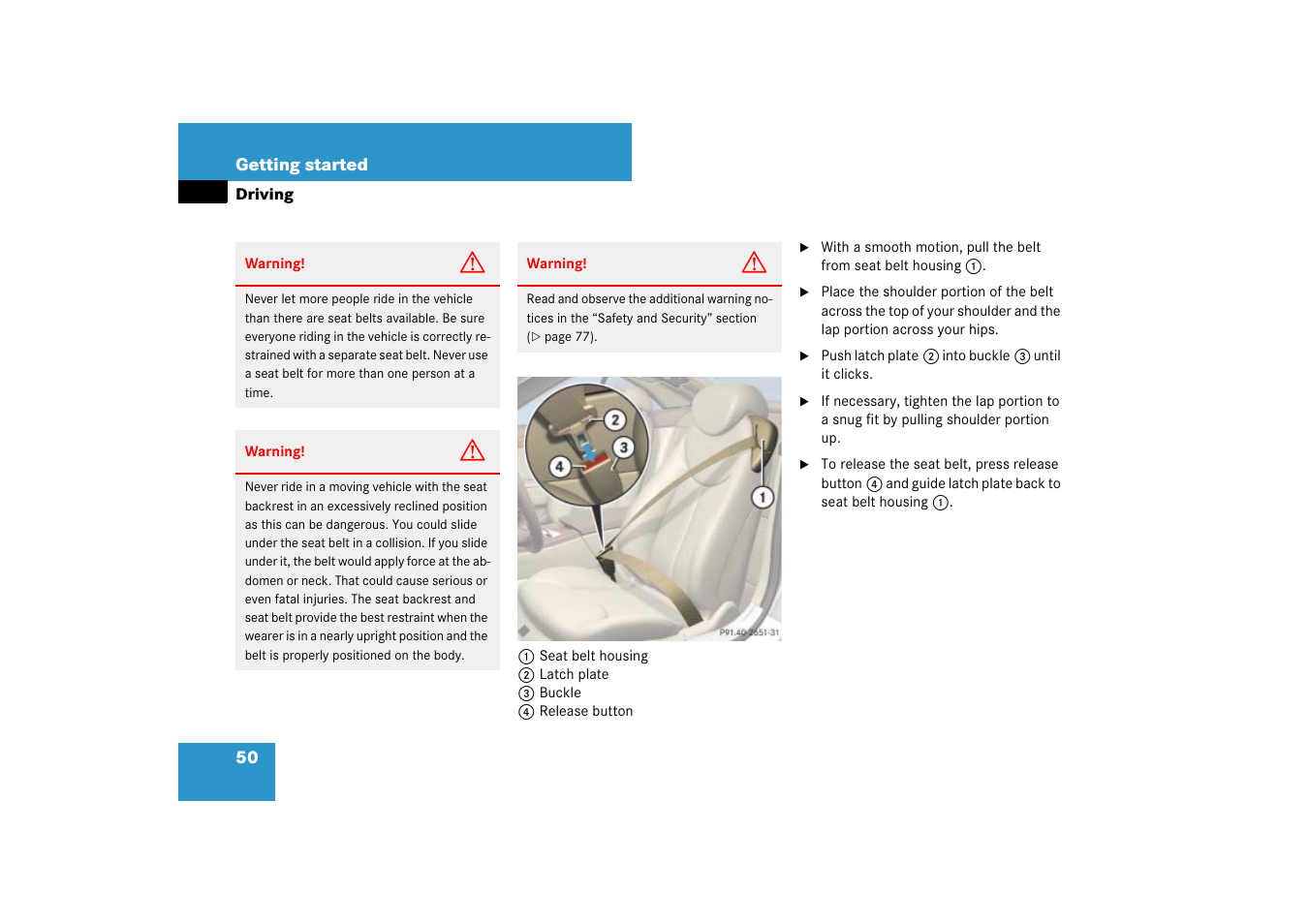 Mercedes-Benz SL-Class 2007 Owners Manual User Manual | Page 51 / 473