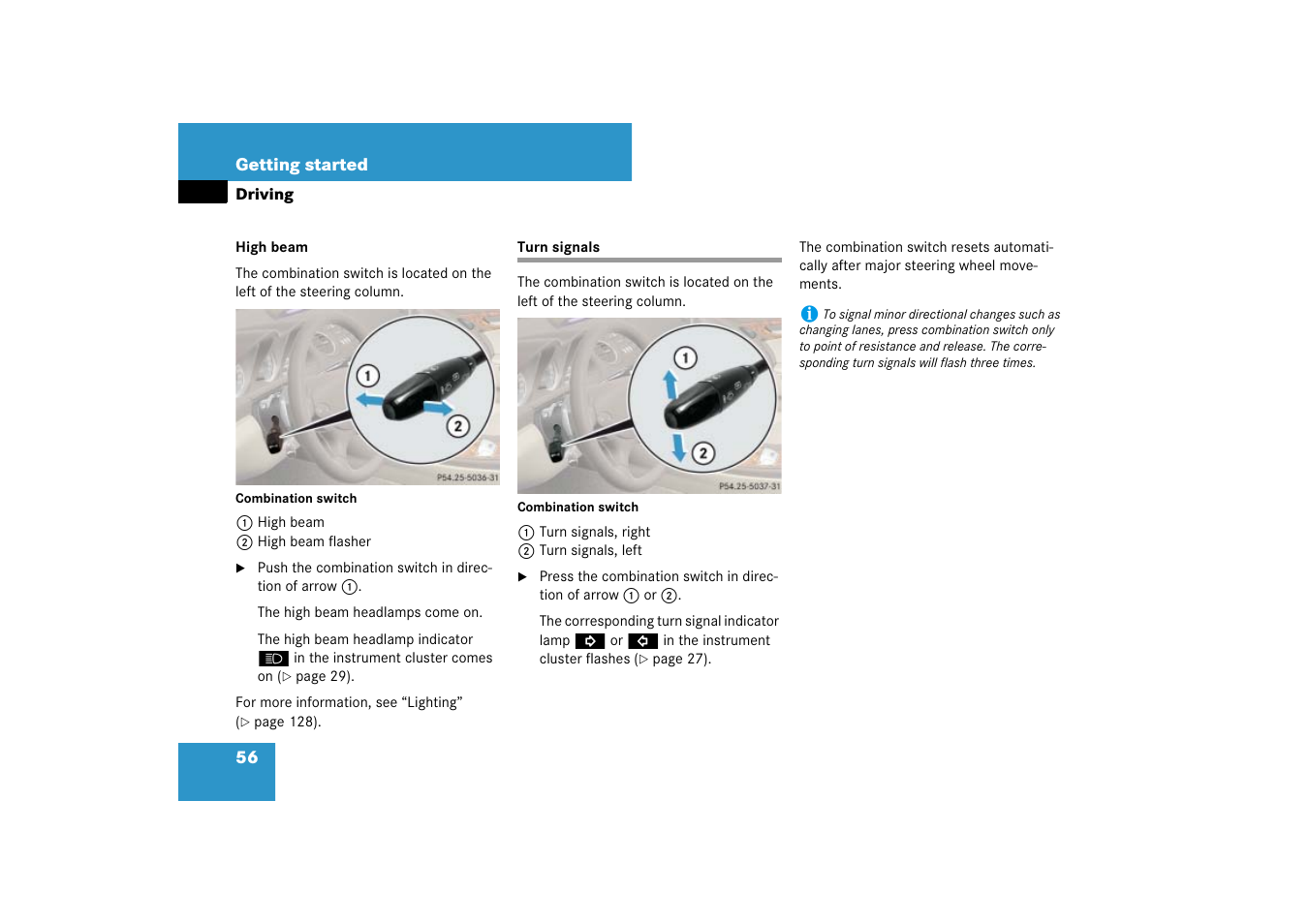 Turn signals | Mercedes-Benz SL-Class 2007 Owners Manual User Manual | Page 57 / 473