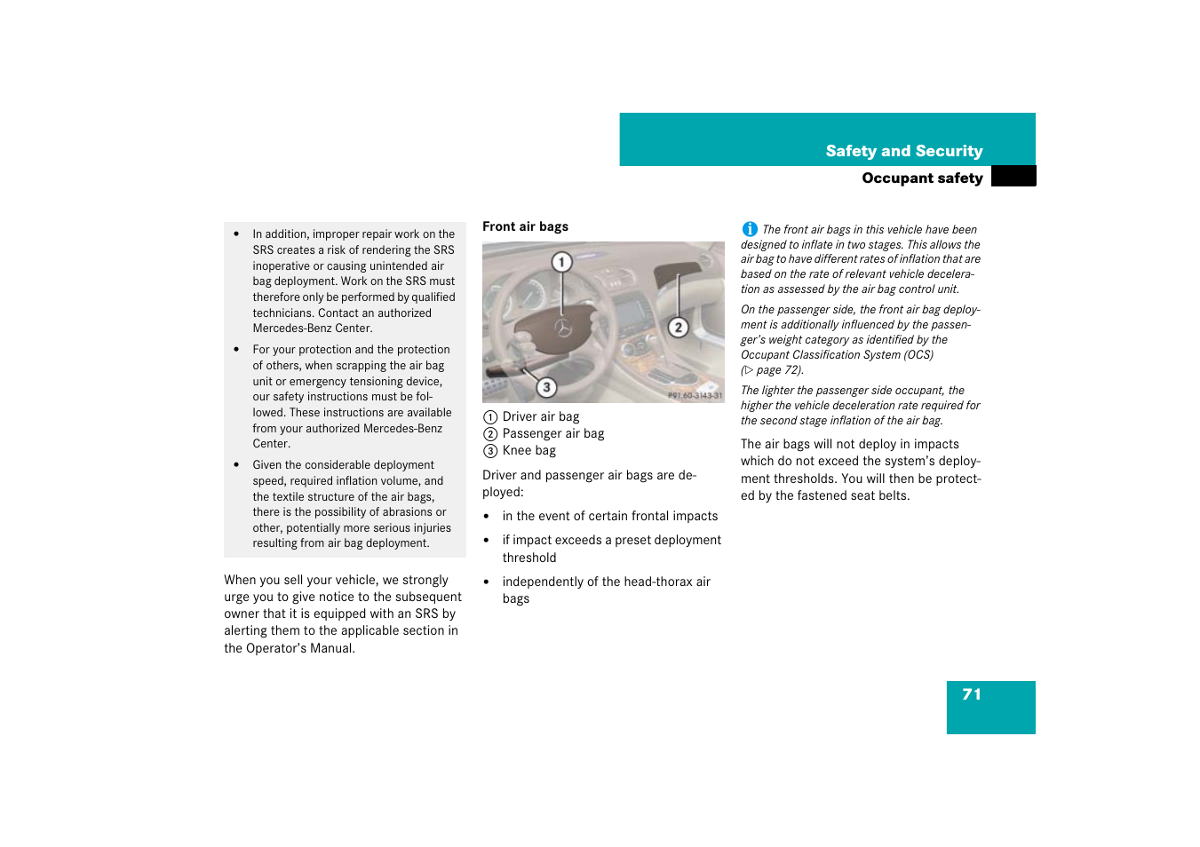 Mercedes-Benz SL-Class 2007 Owners Manual User Manual | Page 72 / 473