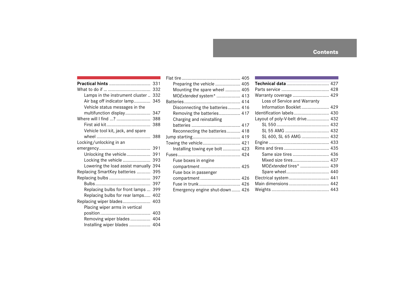 Mercedes-Benz SL-Class 2007 Owners Manual User Manual | Page 8 / 473
