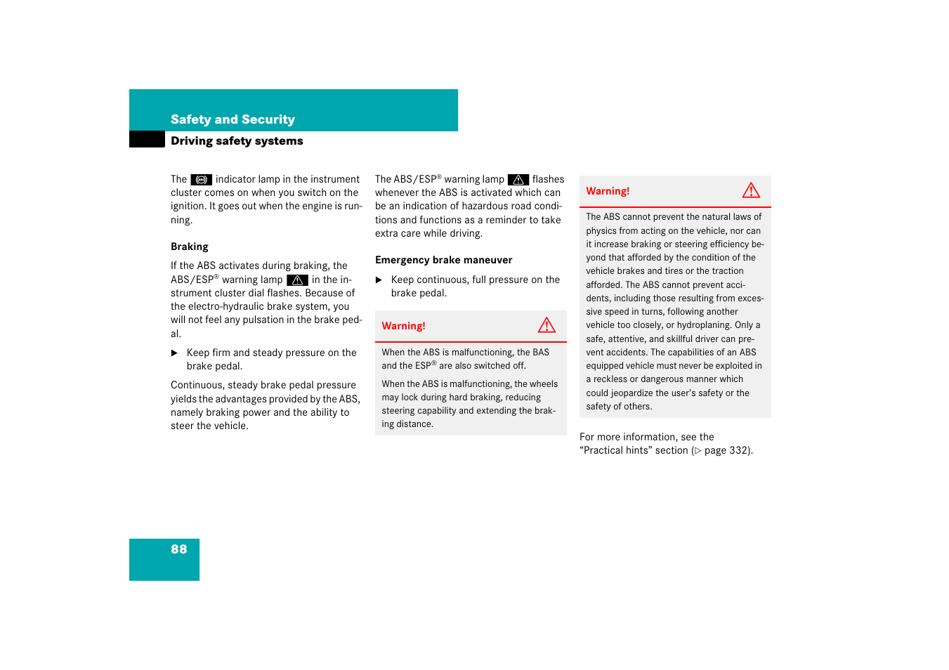 Mercedes-Benz SL-Class 2007 Owners Manual User Manual | Page 89 / 473