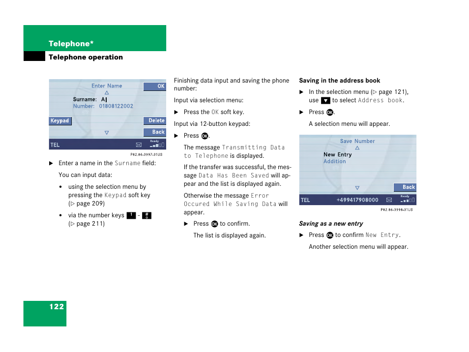 Mercedes-Benz SL-Class 2007 COMAND Manual User Manual | Page 124 / 234