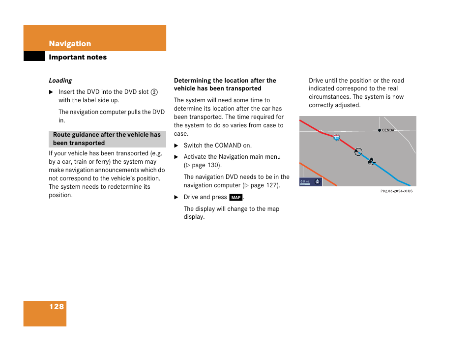 Mercedes-Benz SL-Class 2007 COMAND Manual User Manual | Page 130 / 234