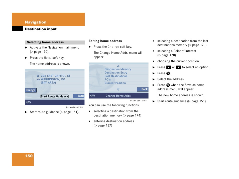 150 navigation | Mercedes-Benz SL-Class 2007 COMAND Manual User Manual | Page 152 / 234