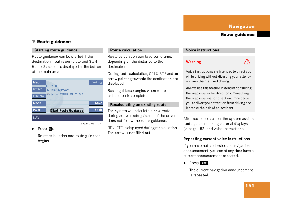 Mercedes-Benz SL-Class 2007 COMAND Manual User Manual | Page 153 / 234