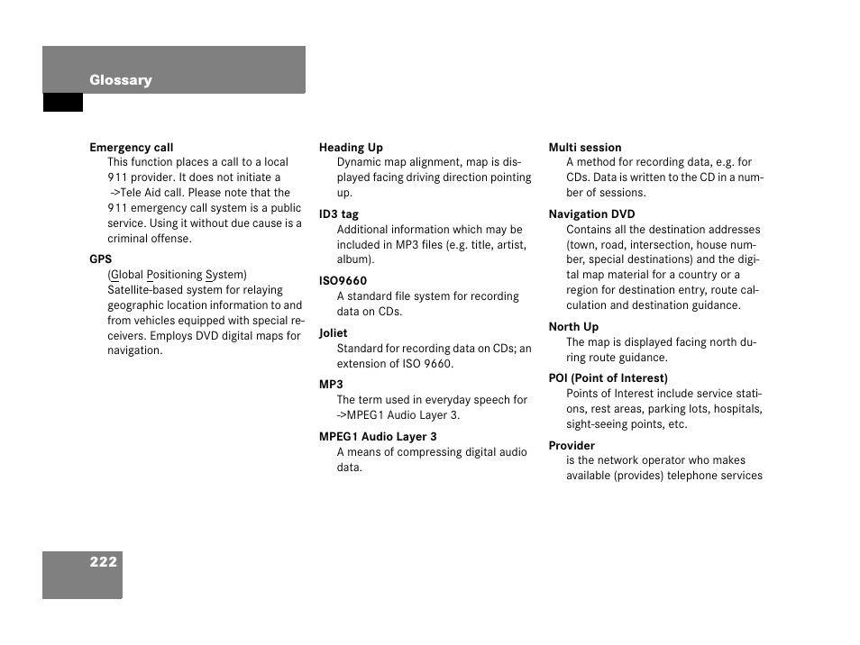 Mercedes-Benz SL-Class 2007 COMAND Manual User Manual | Page 224 / 234