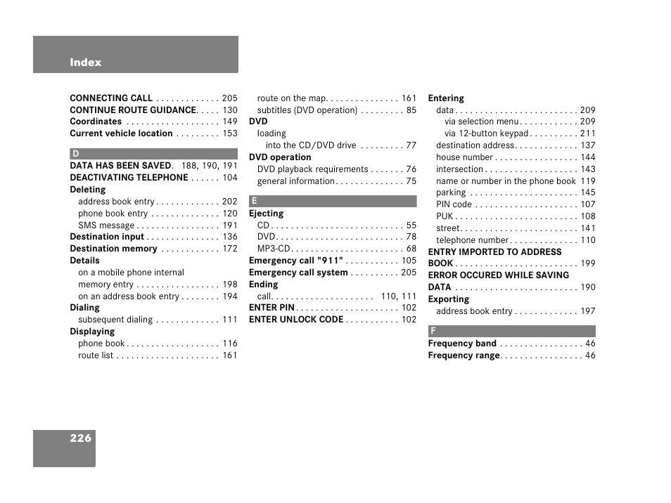 Mercedes-Benz SL-Class 2007 COMAND Manual User Manual | Page 228 / 234