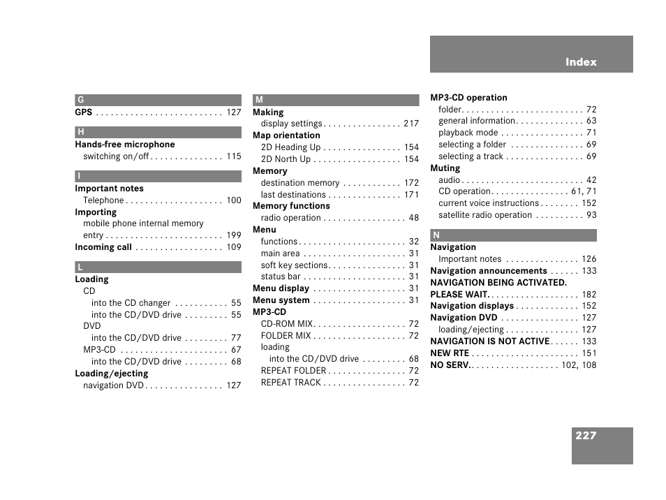 Mercedes-Benz SL-Class 2007 COMAND Manual User Manual | Page 229 / 234