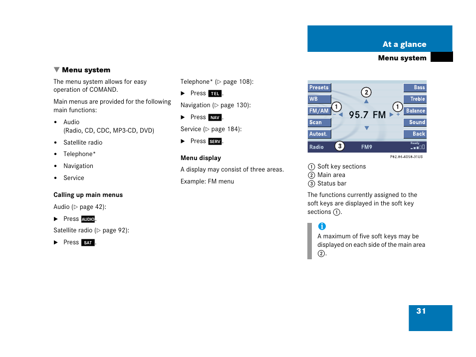 Mercedes-Benz SL-Class 2007 COMAND Manual User Manual | Page 33 / 234