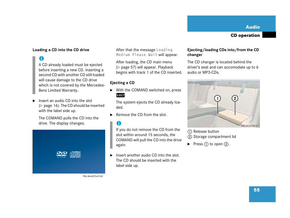 Mercedes-Benz SL-Class 2007 COMAND Manual User Manual | Page 57 / 234