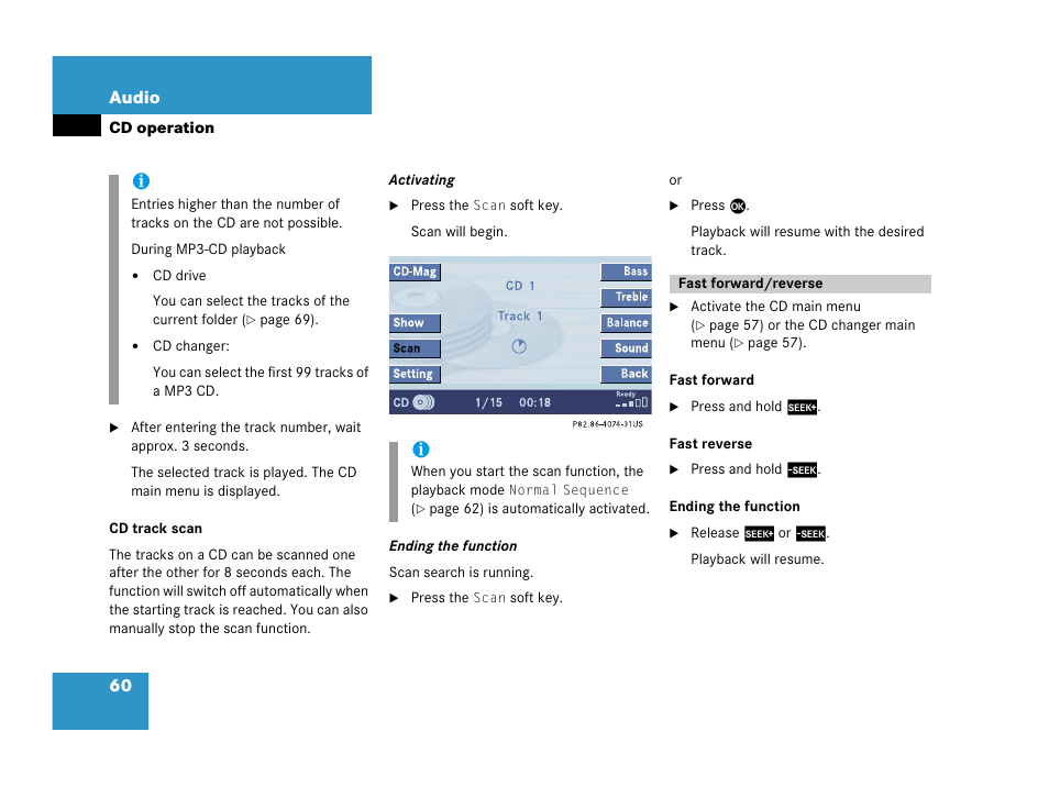 Mercedes-Benz SL-Class 2007 COMAND Manual User Manual | Page 62 / 234