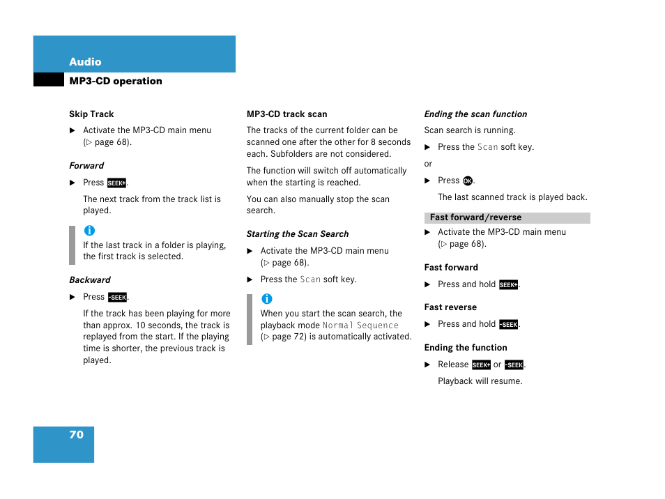 Mercedes-Benz SL-Class 2007 COMAND Manual User Manual | Page 72 / 234