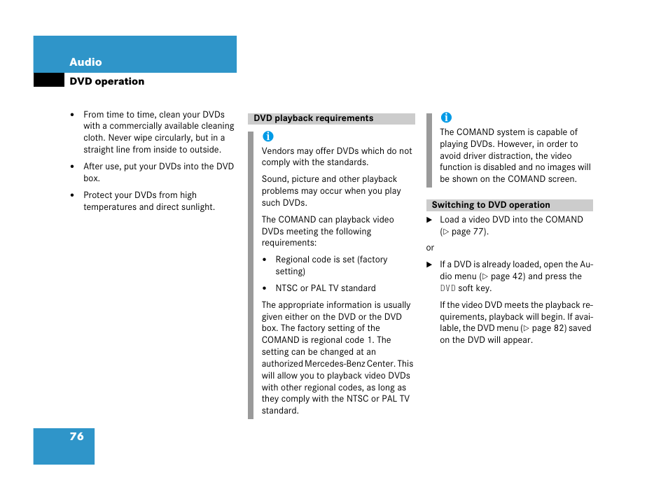 Mercedes-Benz SL-Class 2007 COMAND Manual User Manual | Page 78 / 234