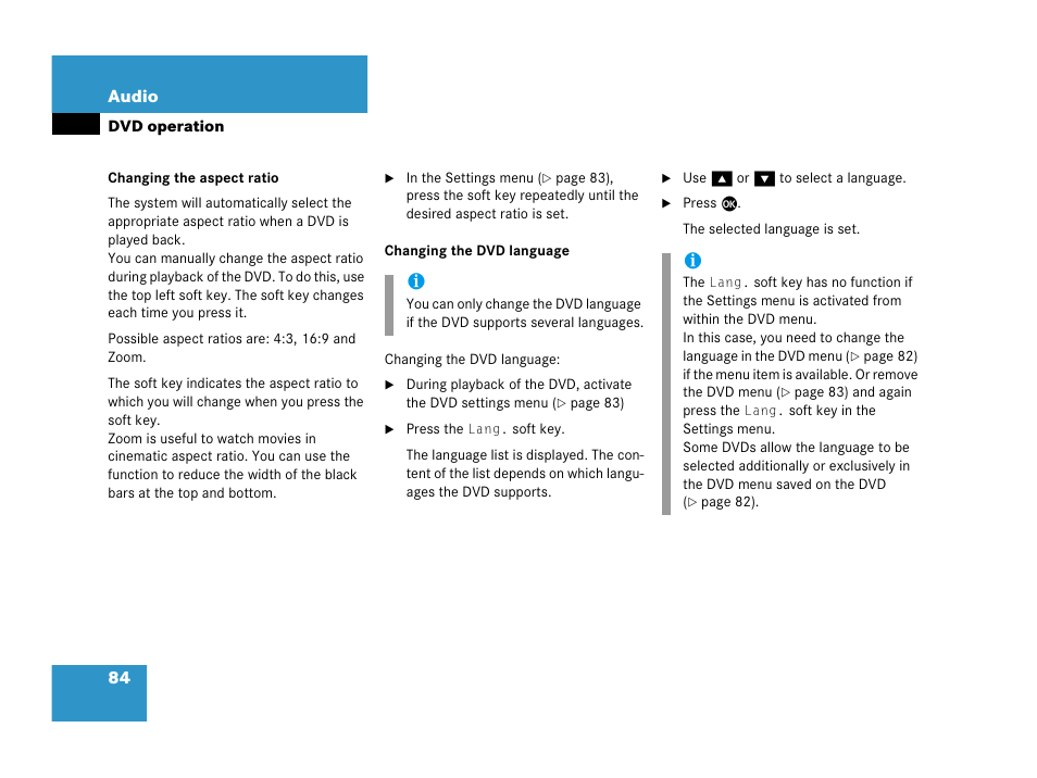 Mercedes-Benz SL-Class 2007 COMAND Manual User Manual | Page 86 / 234