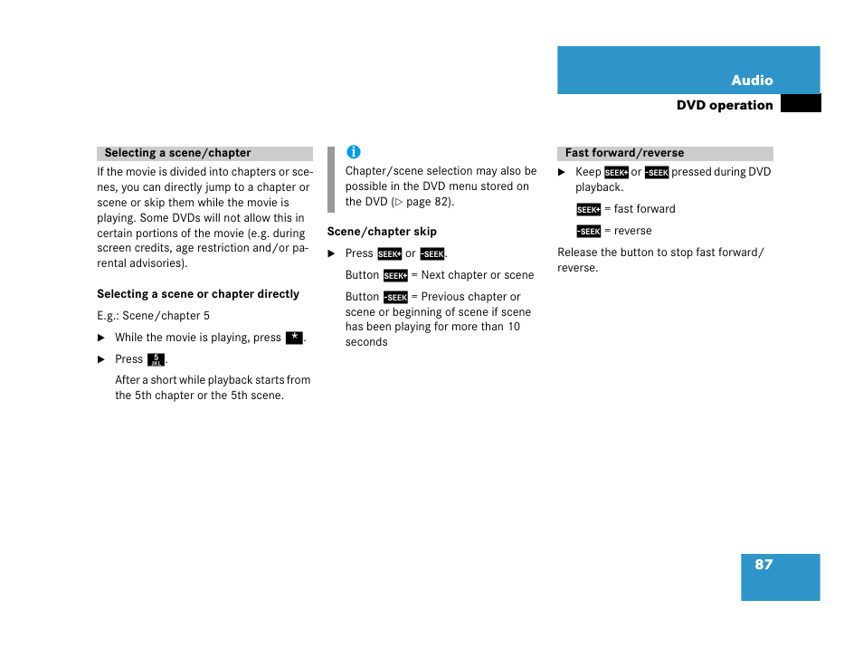 Mercedes-Benz SL-Class 2007 COMAND Manual User Manual | Page 89 / 234