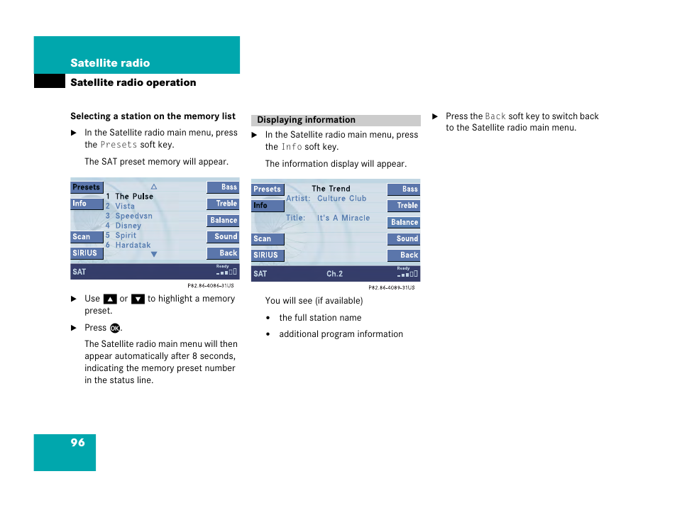 Mercedes-Benz SL-Class 2007 COMAND Manual User Manual | Page 98 / 234