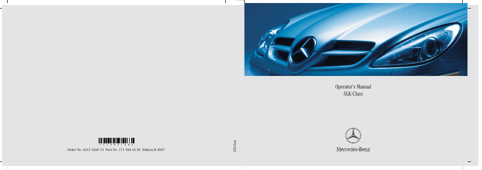 Mercedes-Benz SLK-Class 2007 Owners Manual User Manual | 473 pages