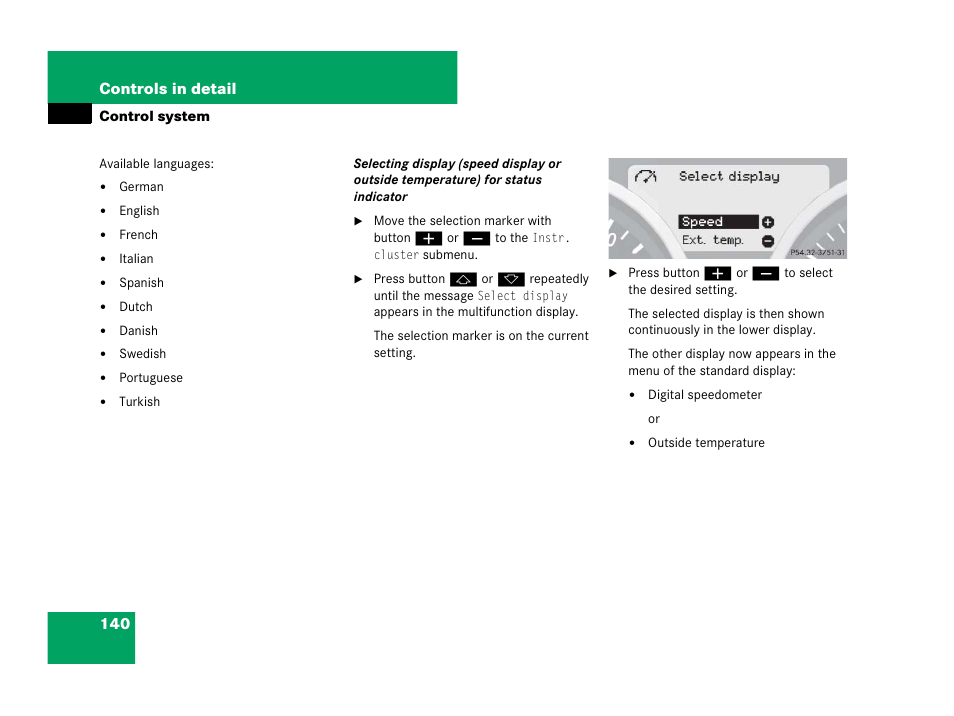 140 controls in detail | Mercedes-Benz SLK-Class 2007 Owners Manual User Manual | Page 141 / 473