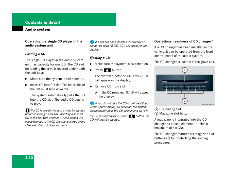 Player | Mercedes-Benz SLK-Class 2007 Owners Manual User Manual | Page 213 / 473