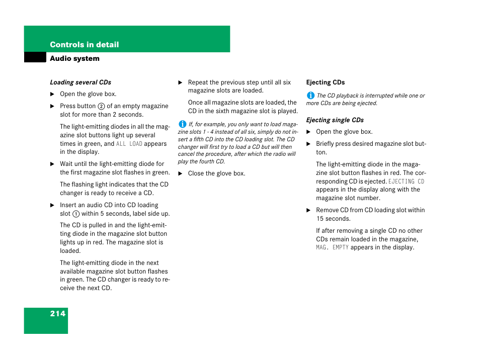 Mercedes-Benz SLK-Class 2007 Owners Manual User Manual | Page 215 / 473