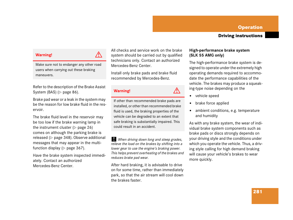 Mercedes-Benz SLK-Class 2007 Owners Manual User Manual | Page 282 / 473