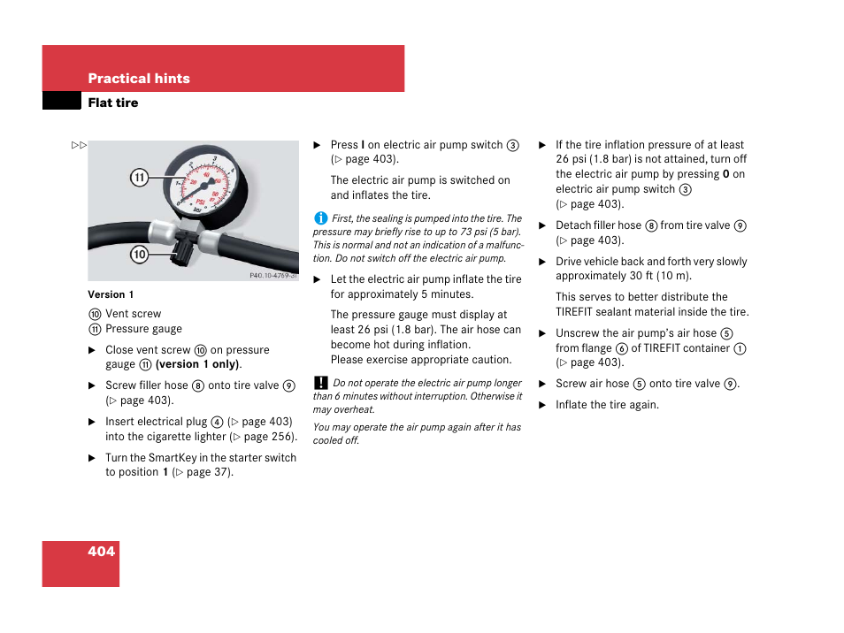 404 practical hints | Mercedes-Benz SLK-Class 2007 Owners Manual User Manual | Page 405 / 473