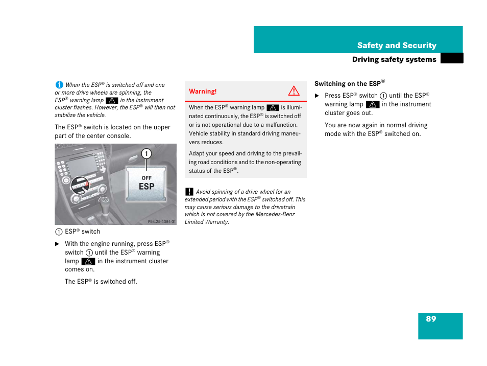89 safety and security | Mercedes-Benz SLK-Class 2007 Owners Manual User Manual | Page 90 / 473