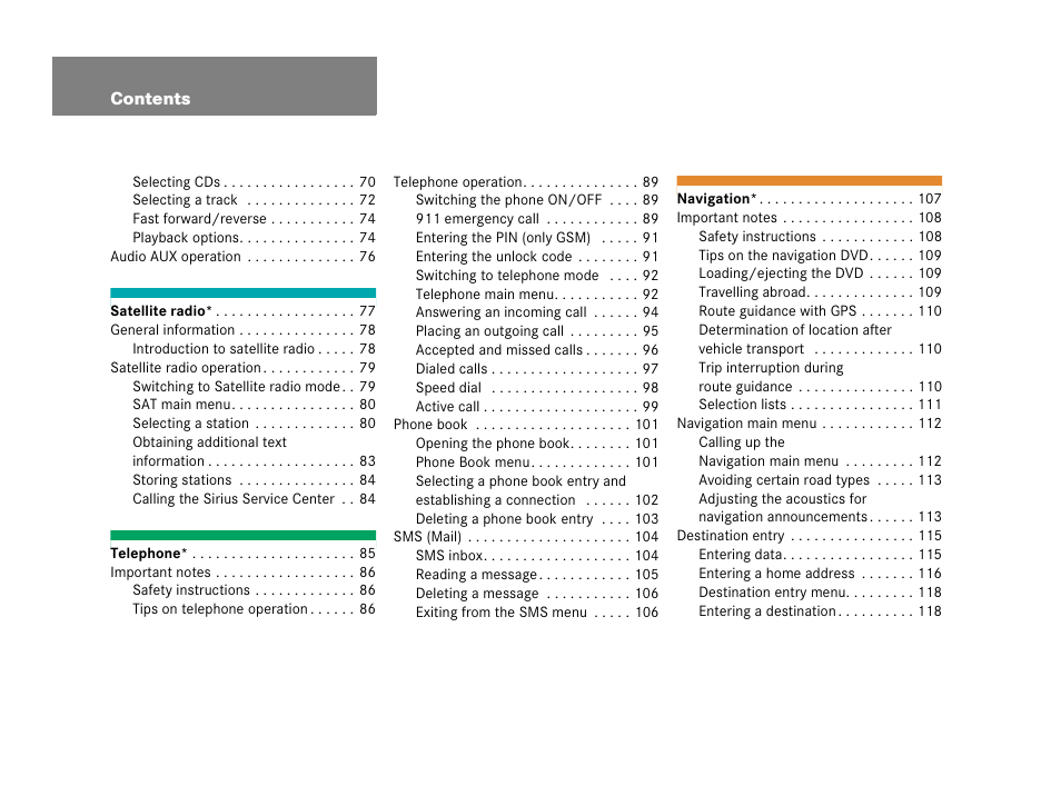 Mercedes-Benz SLK-Class 2007 COMAND Manual User Manual | Page 5 / 187
