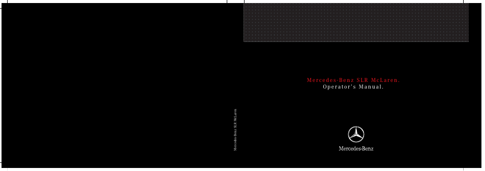 Mercedes-Benz SLR-Class 2007 User Manual | 425 pages