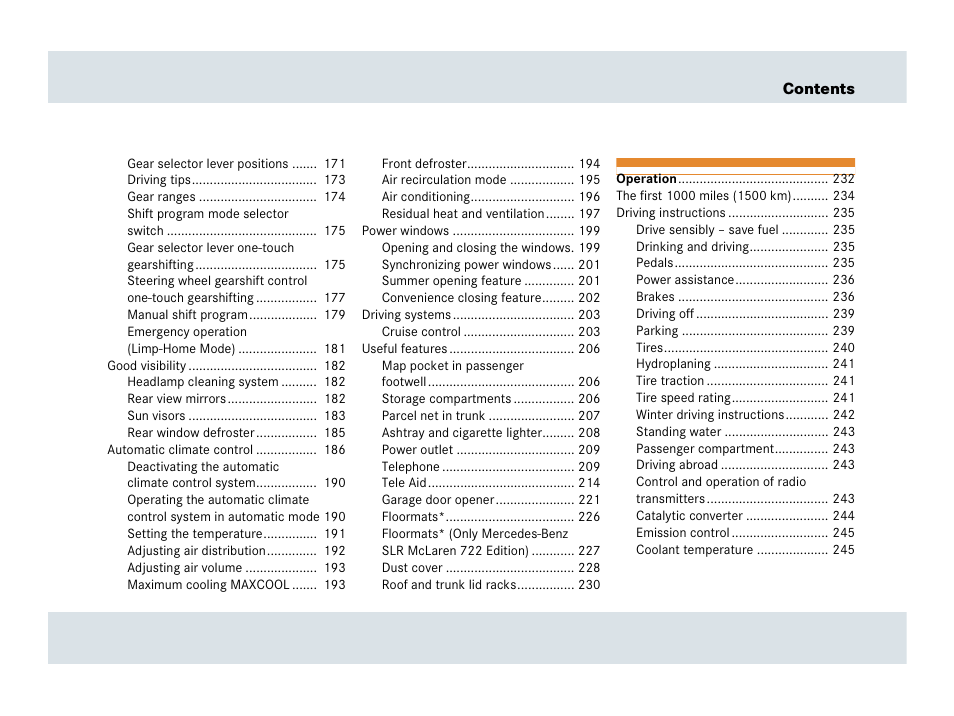 Mercedes-Benz SLR-Class 2007 User Manual | Page 10 / 425