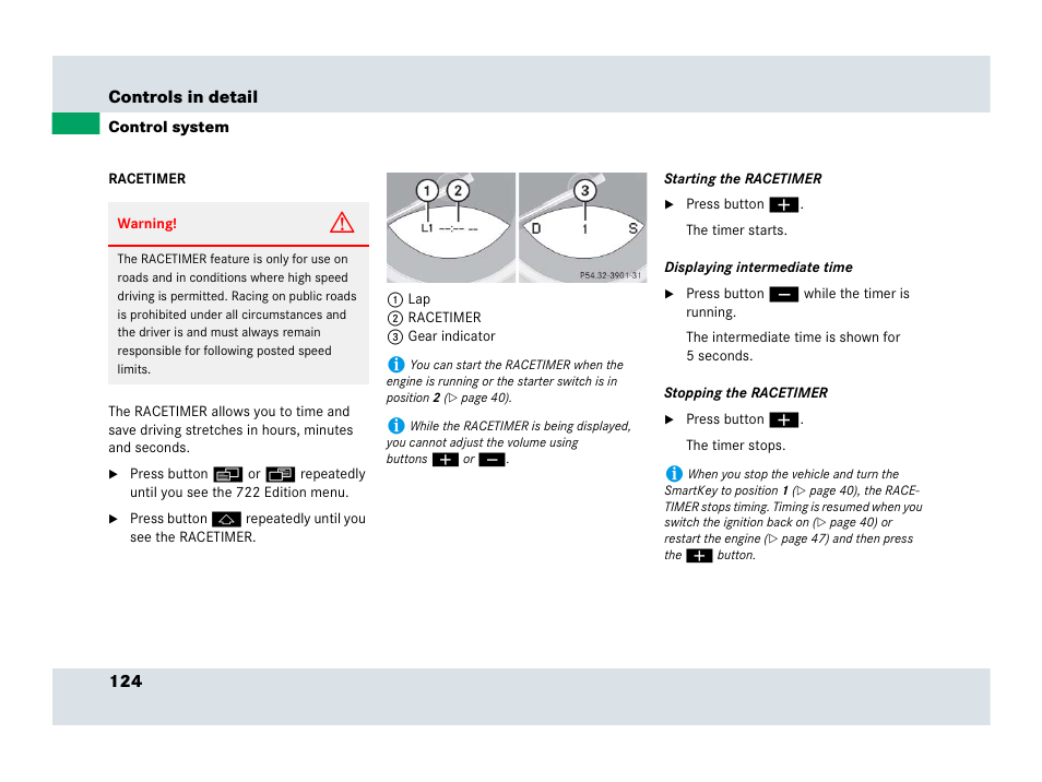 Mercedes-Benz SLR-Class 2007 User Manual | Page 125 / 425