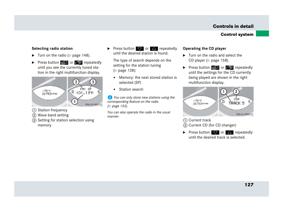 Mercedes-Benz SLR-Class 2007 User Manual | Page 128 / 425