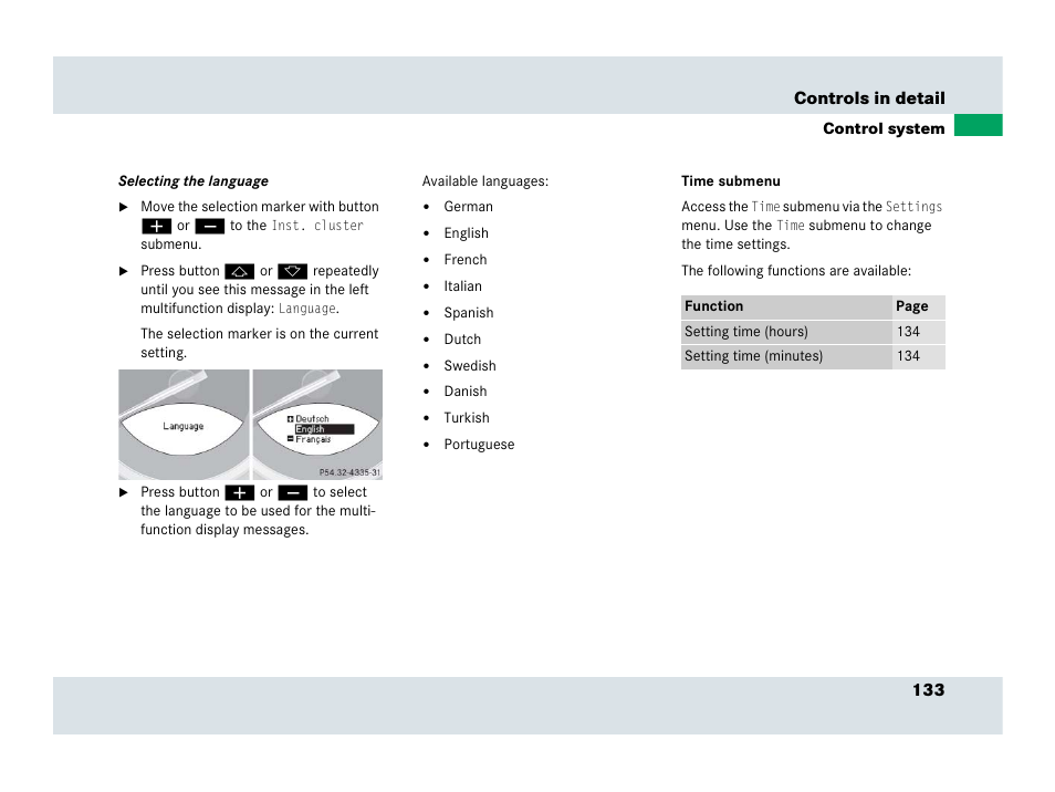 Mercedes-Benz SLR-Class 2007 User Manual | Page 134 / 425