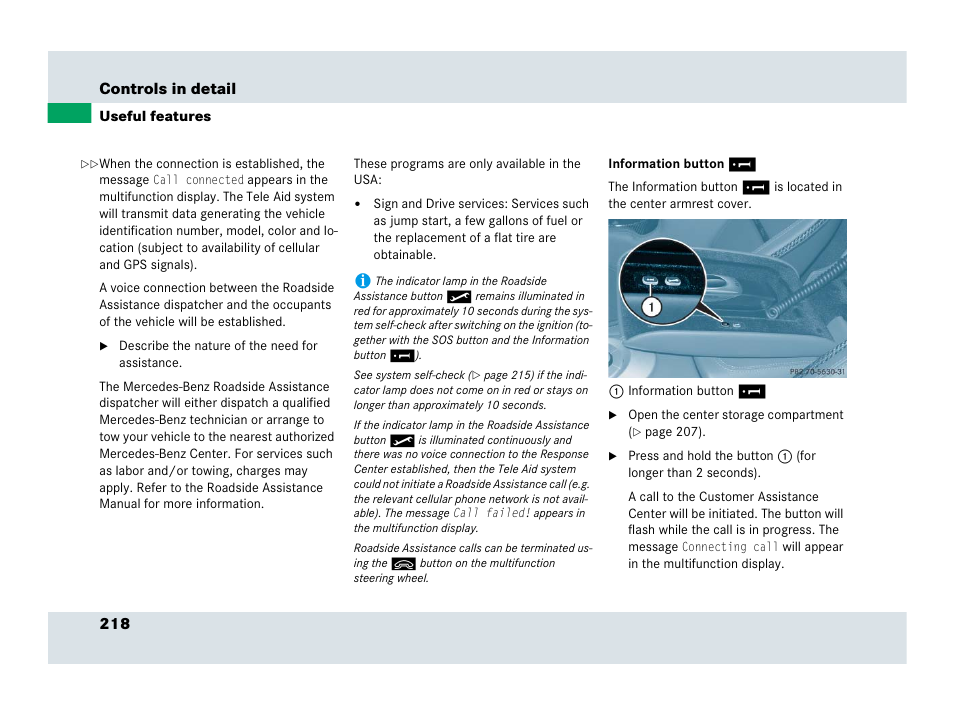 Mercedes-Benz SLR-Class 2007 User Manual | Page 219 / 425