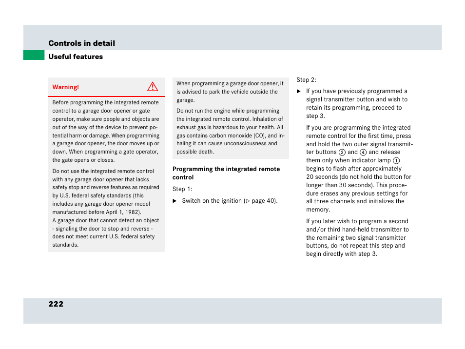 Mercedes-Benz SLR-Class 2007 User Manual | Page 223 / 425