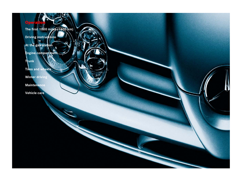 Operation | Mercedes-Benz SLR-Class 2007 User Manual | Page 233 / 425