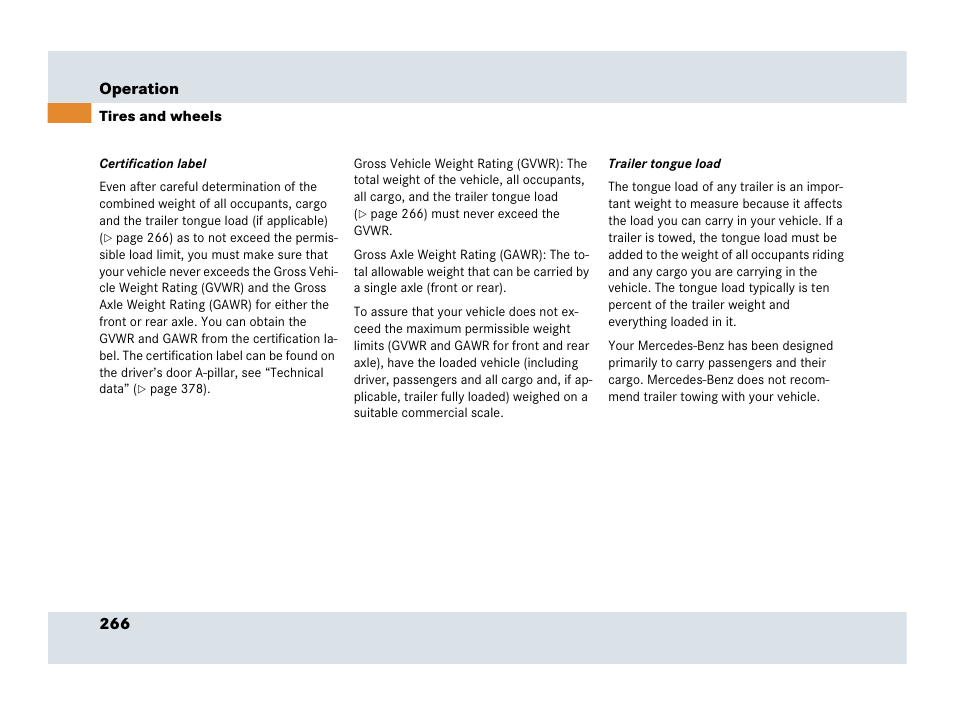 Mercedes-Benz SLR-Class 2007 User Manual | Page 267 / 425